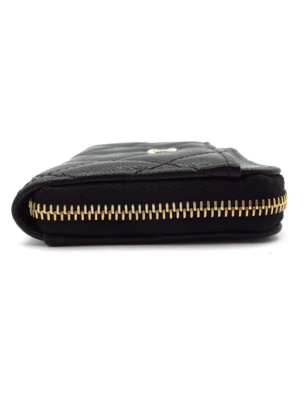 Chanel Coin Case Classic Zip Card Quilted Black